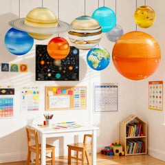 DULL BULL Jupiter balloon showcases giant scale for space-themed classrooms.