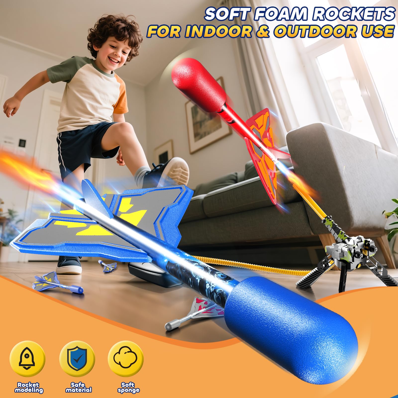 Durable launch pad supports lawn, sand, and concrete play spaces.