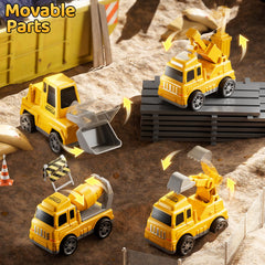 DULONIME construction truck with four small cars for varied play.