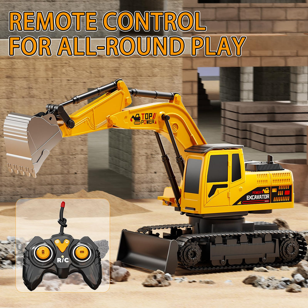 DULONIME excavator push-dozer mode enables versatile sand and dirt tasks.