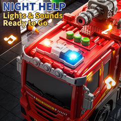 DULONIME fire trucks gift-ready set for birthdays and holidays.