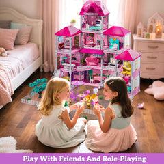DULONIME kitchen living room and bathroom setups invite family pretend play.