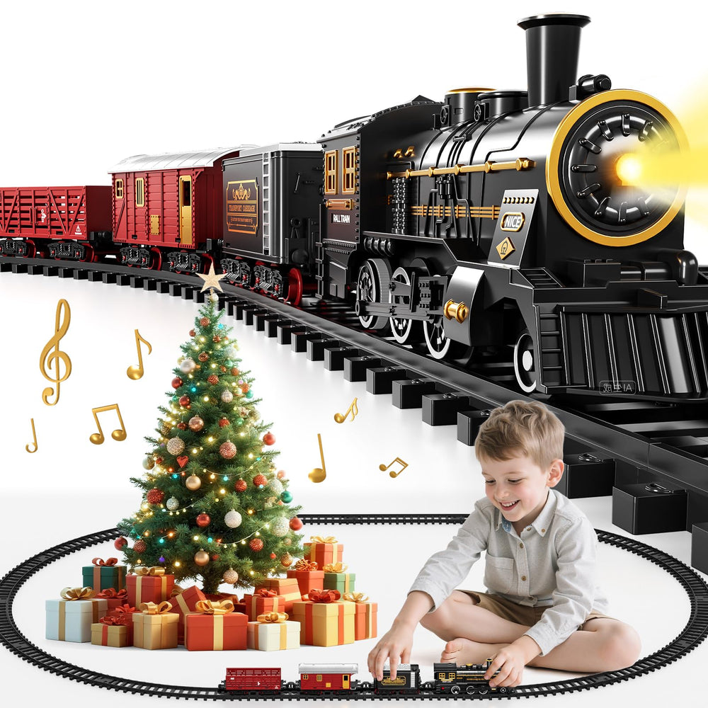 DULONIME train set Christmas tree display idea for festive rooms