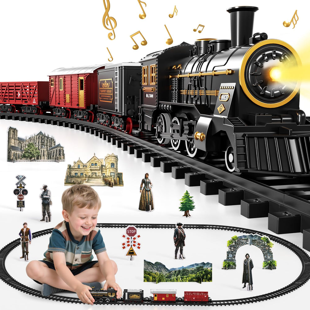 DULONIME holiday train display suitable for Christmas tree decor.