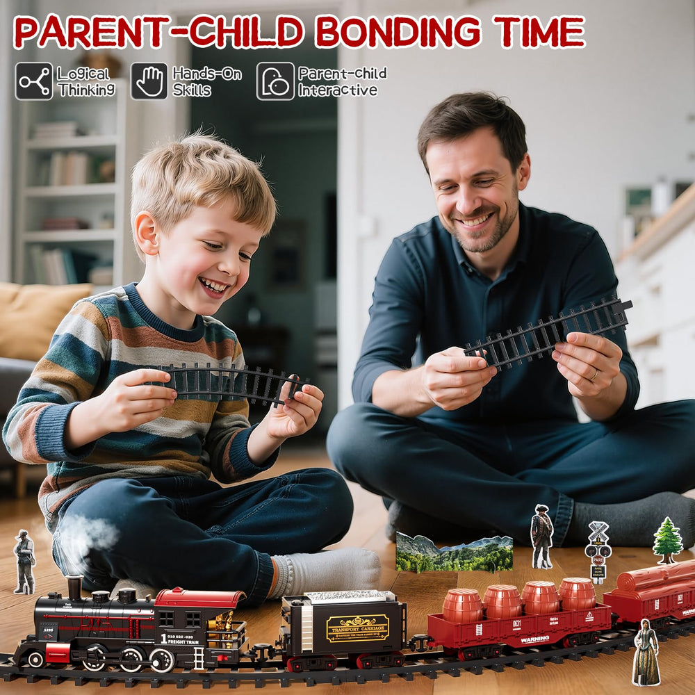 DULONIME transport carriage glides along rails for cooperative play sessions