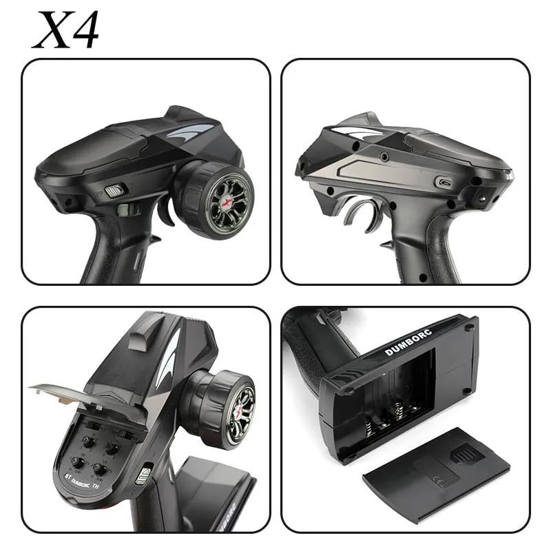 DUMBORC X4 transmitter features a 3-switch design for quick function control