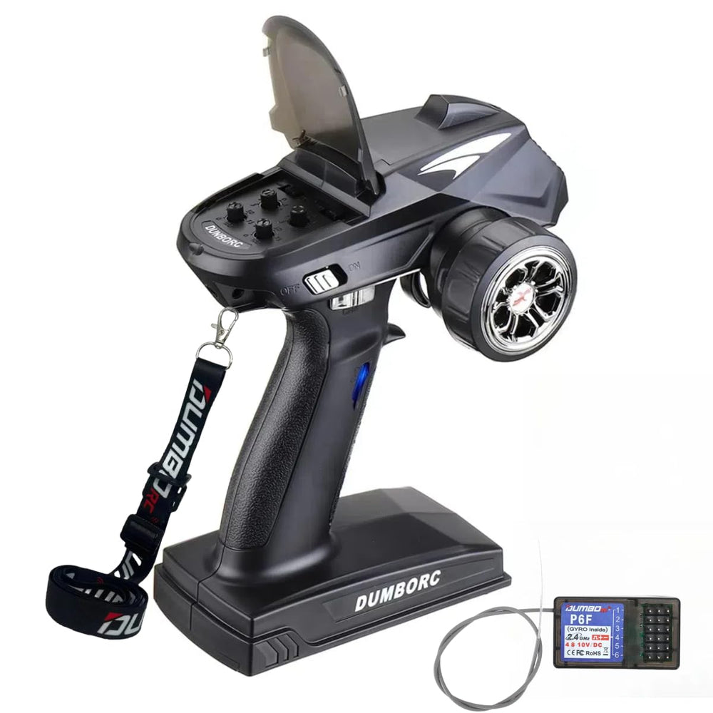 DUMBORC X4 transmitter with ergonomic hand feel for comfortable control