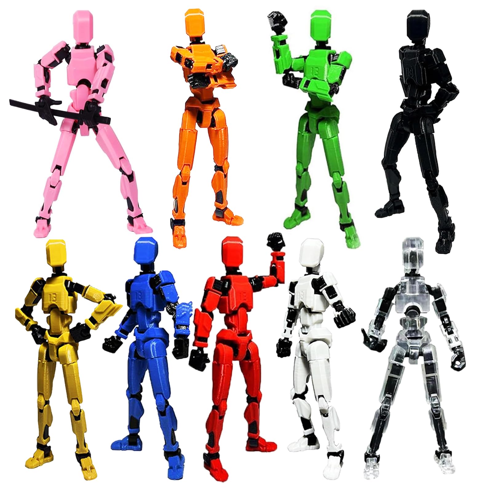 Dumwick Titan 13 figure assembly pose demonstrates versatile joints for dynamic display.
