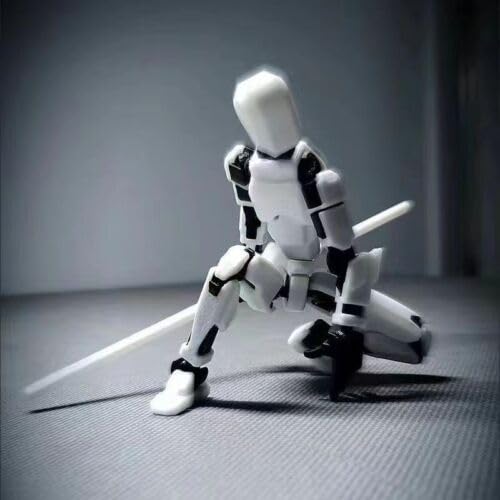 Dumwick Titan13 3D-printed action figure with poseable joints.
