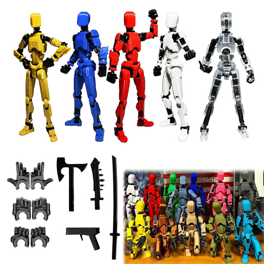 Dumwick Titan13 action figure with flexible joints for dynamic poses and display.