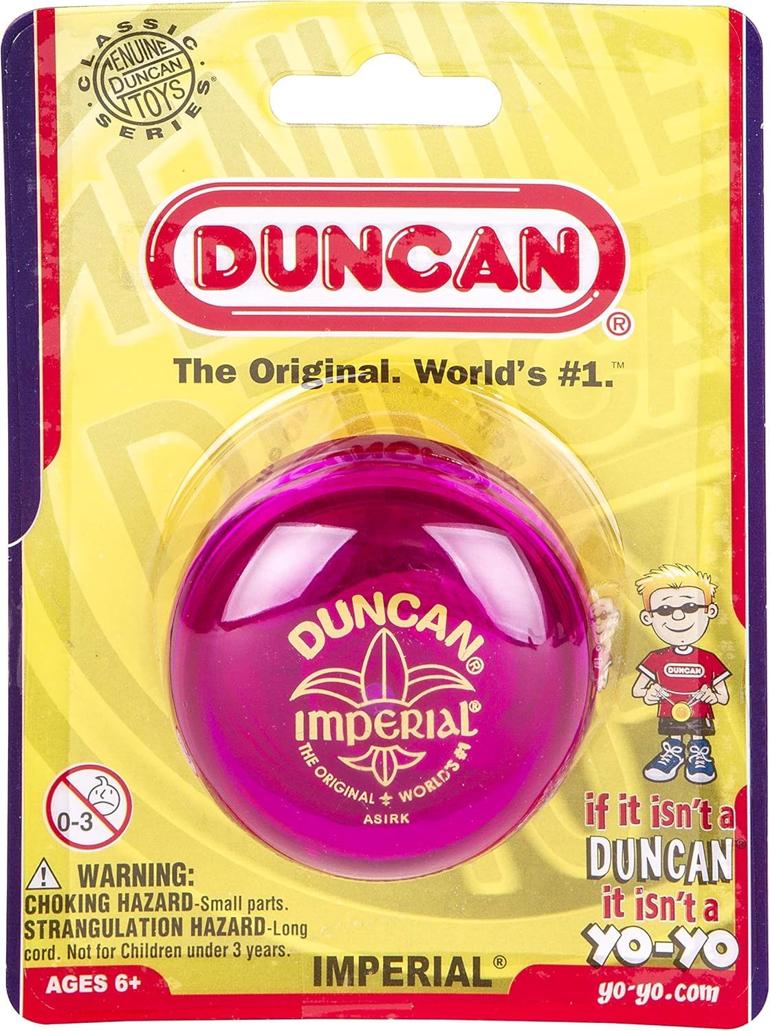 Duncan Imperial Yo-Yo purple color suitable for all ages learning fundamentals.