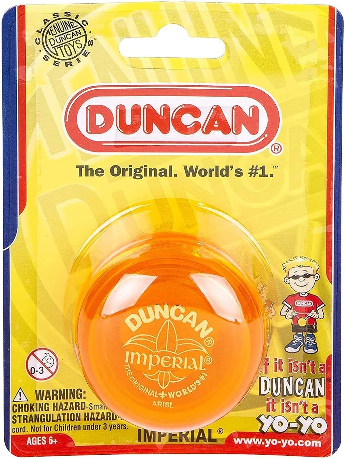 Duncan Imperial Yo-Yo red color supports basic string tricks with smooth spinning.