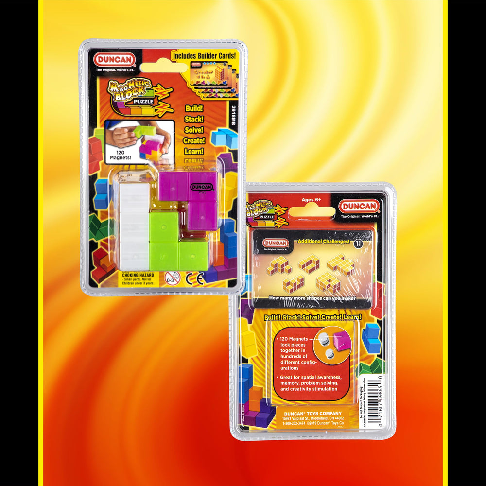 Duncan Puzzle Blocks in red with color variety inviting configurations and logic