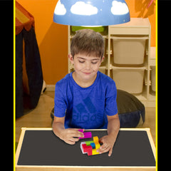 Duncan Puzzle Blocks Red used as a quick fidget and sensory activity