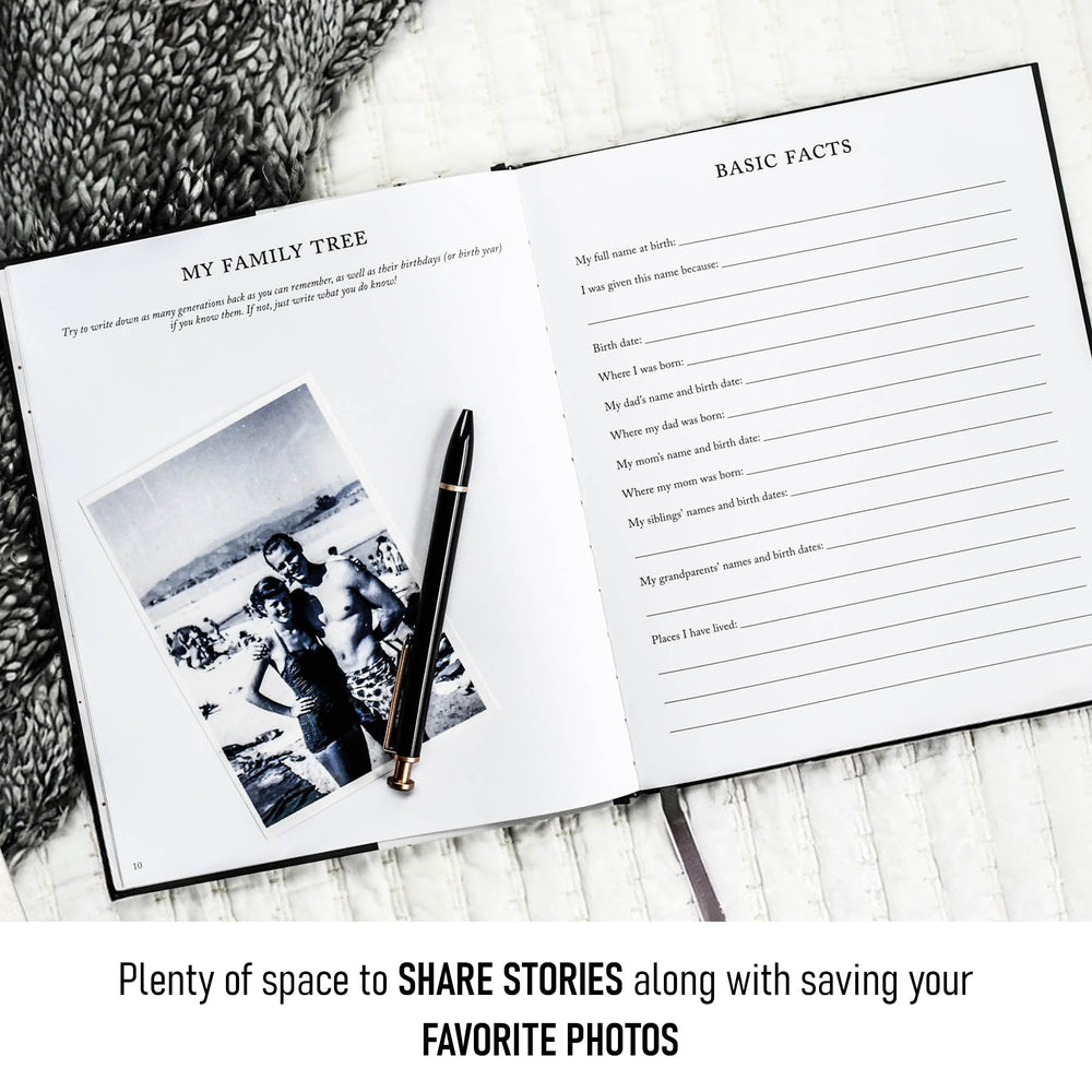DUNCAN & STONE MOM STORY JOURNAL guided prompts inspire storytelling.
