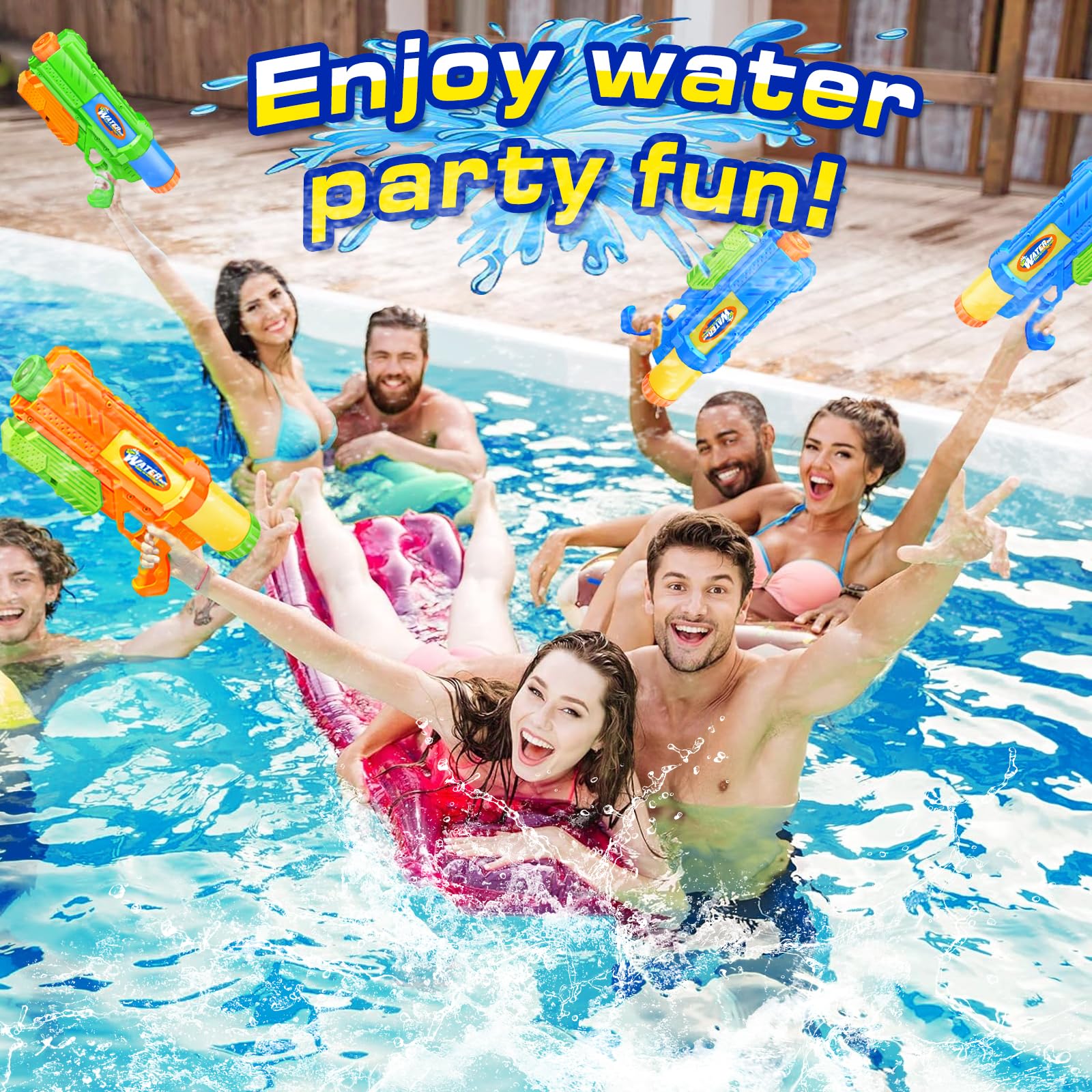 DUNEMEI water guns suit pool yard or beach parties with friends.