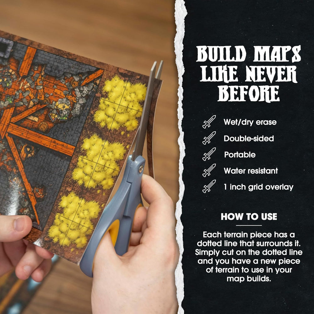 Custom box keeps loose-leaf terrain organized between adventures.
