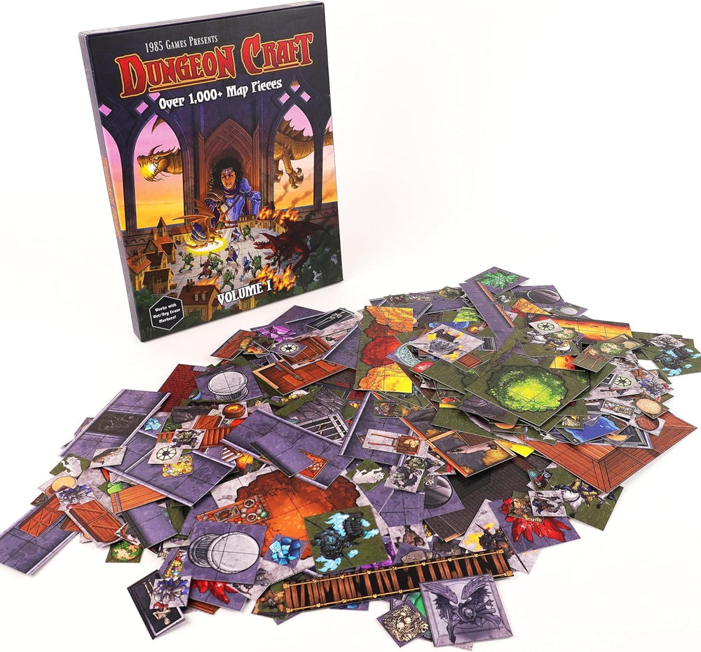 Dungeon Craft Volume 1 loose-leaf box shown for durable, water-resistant campaign storage.