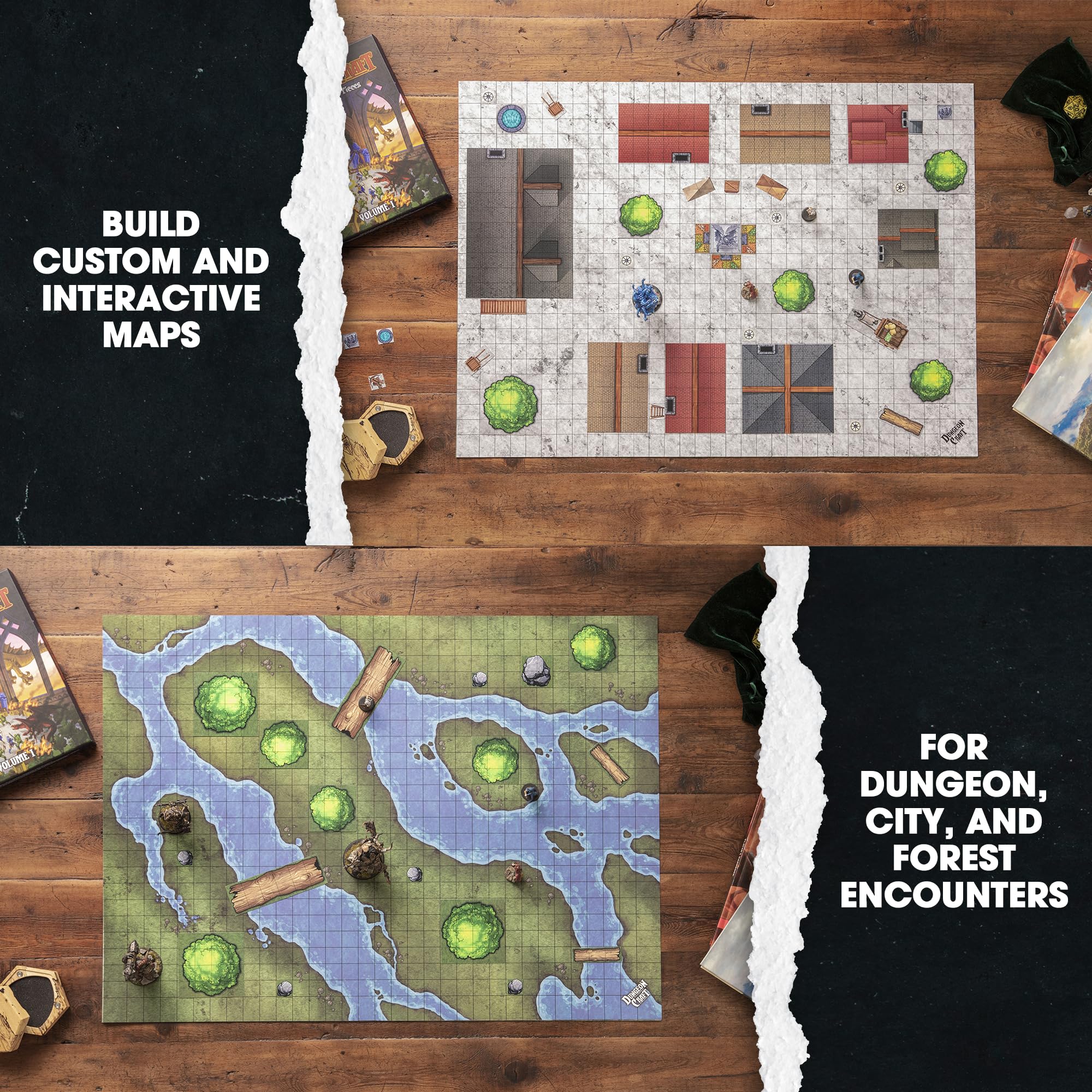 Monsters, dragons, ships, and NPCs enrich campaign planning visually.