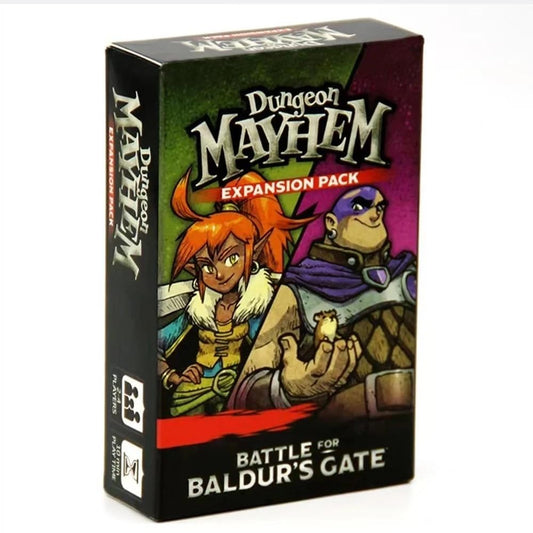 Dungeons and Dragons Dungeon Mayhem Baldur's Gate box cover ready for quick battles