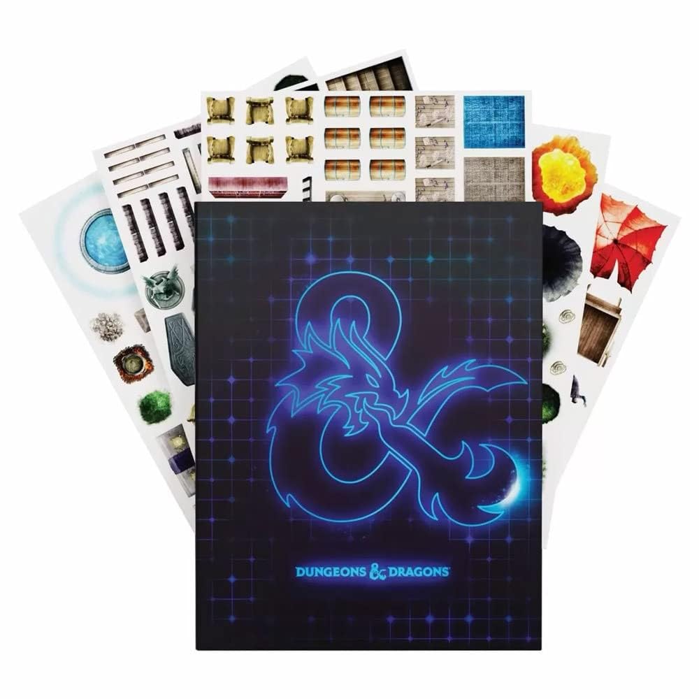 Dungeons & Dragons storage folder keeps clings organized for travel.