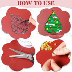 Dunzoom Christmas tree suncatcher kit - easy painting for radiant window art