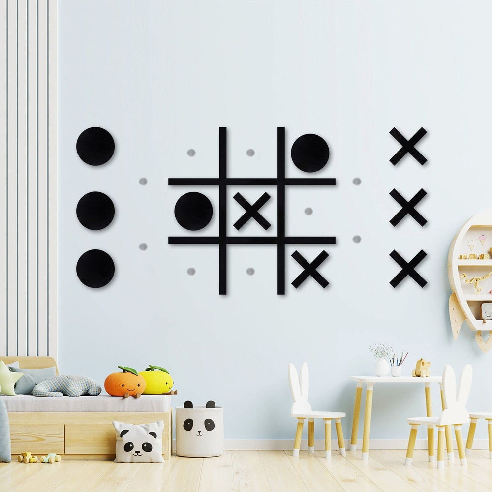 DUOLIYBC Magnetic Tic Tac Toe wall-mount panel for family play
