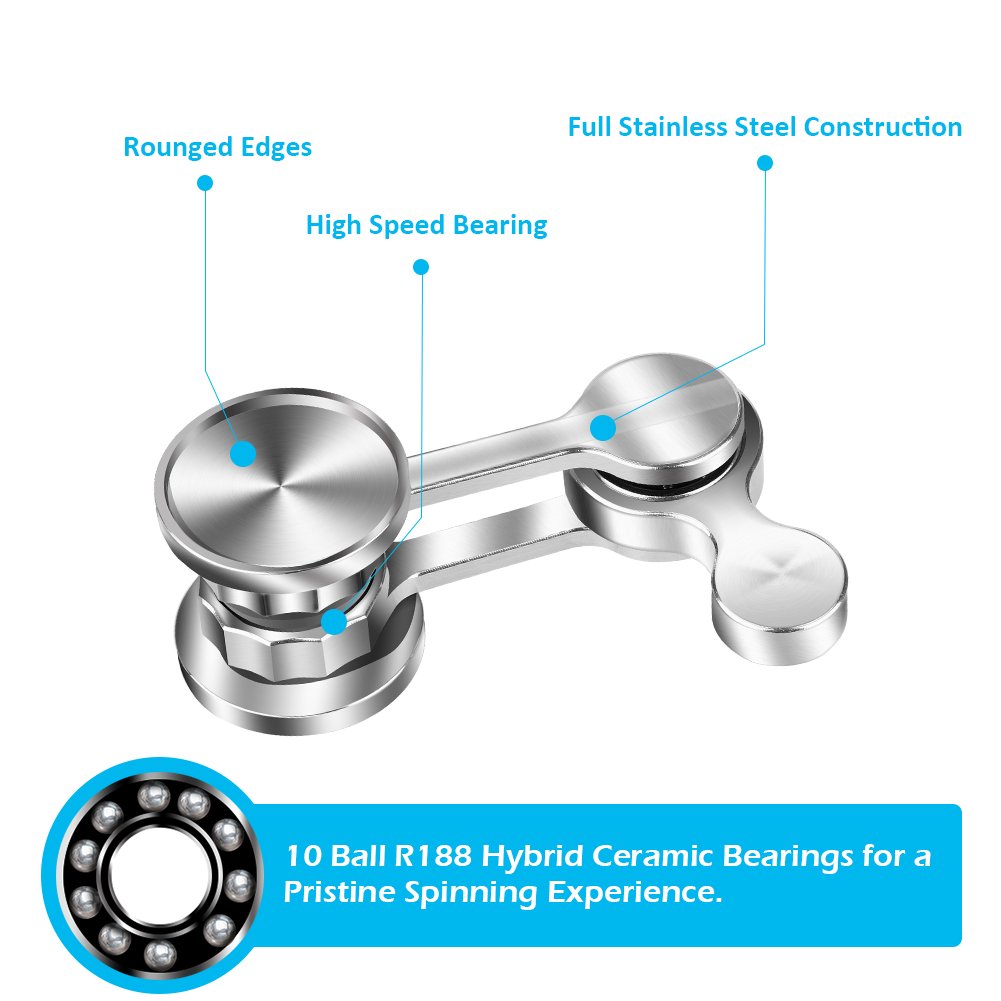 Duomishu fidget spinner pocket-size design fits your hand for on-the-go focus.