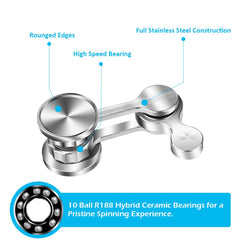 Duomishu fidget spinner pocket-size design fits your hand for on-the-go focus.