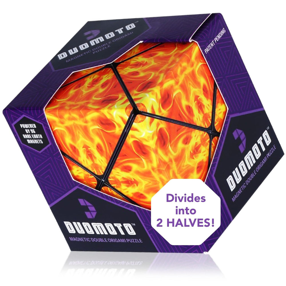 Duomoto Magnetic Transforming Cube in initial form for portable tactile exploration