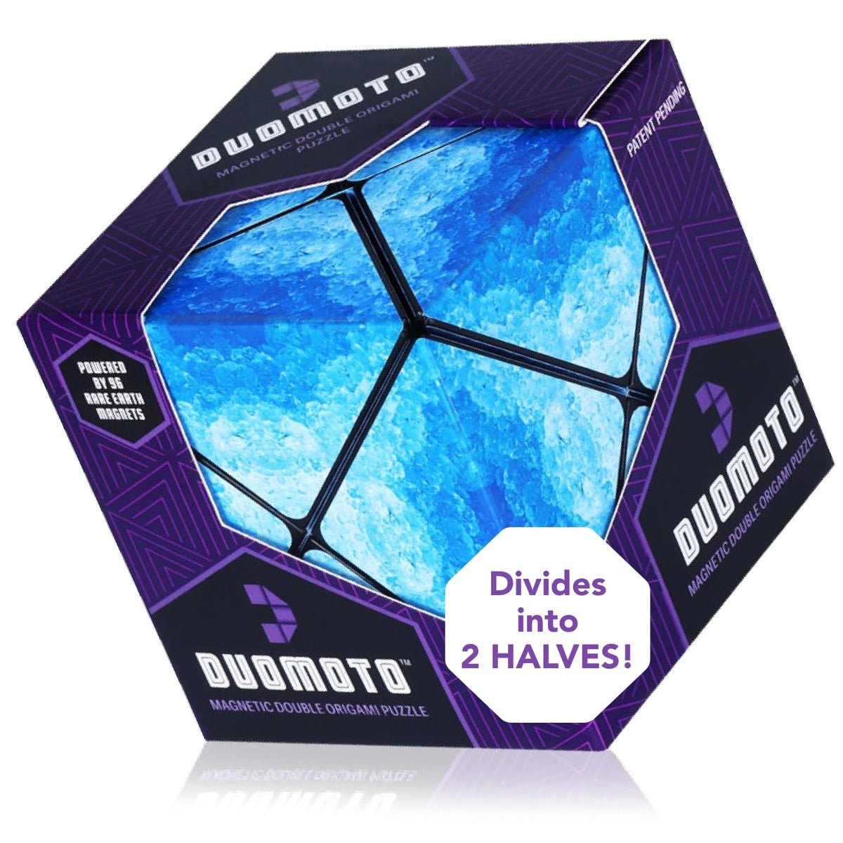 Duomoto magnetic cube Moto split reveals endless shapes for creative play.