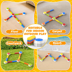 DUONIZAY rainbow stepping stones purple promote imaginative balance games for toddlers
