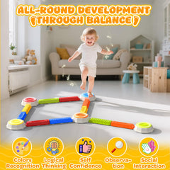 DUONIZAY rainbow stepping stones yellow encourage balance and motor skill development at home