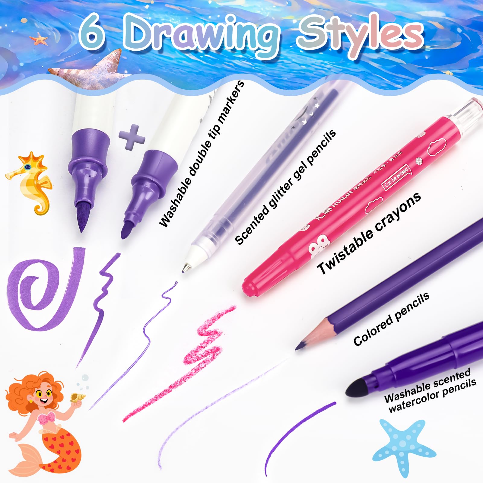 DUOROUBAO Erasable colored pencils for easy edits and layering