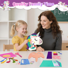 DUOROUBAO unicorn sewing kit instruction guide with clear steps