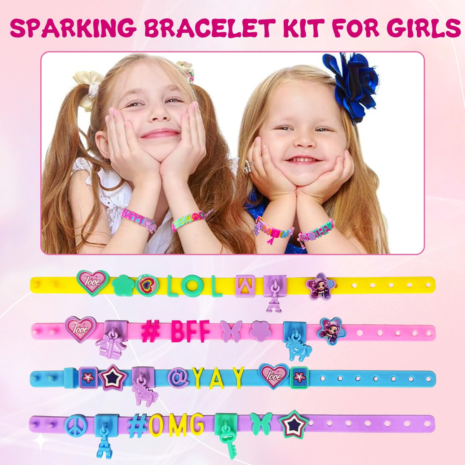 Dupamind bracelet kit letter beads for spelling names and messages