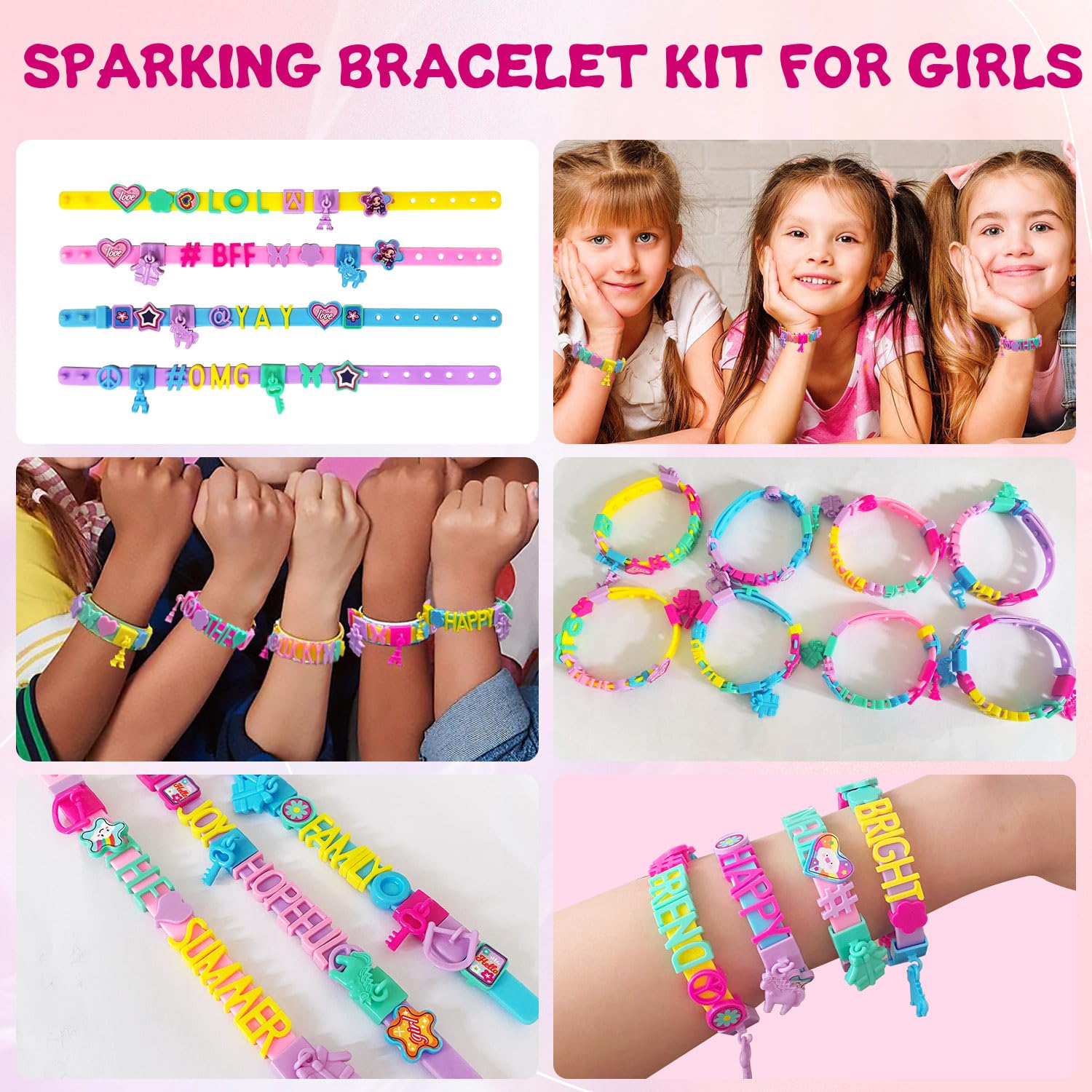 Dupamind bracelet kit yellow strap bright, cheerful bracelets for kids