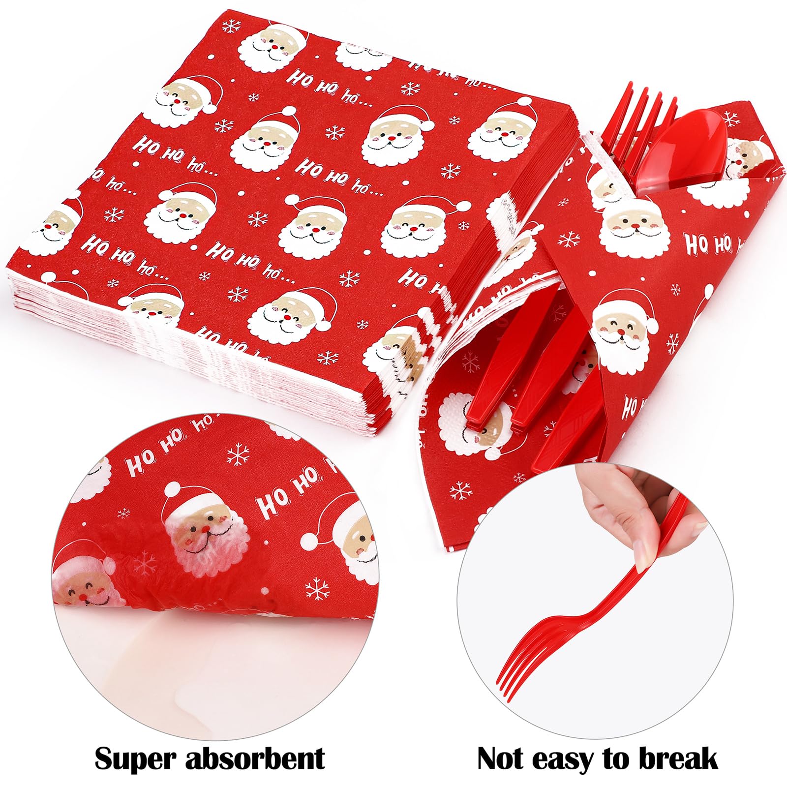 Durony 3-ply 6.5-inch napkins absorb spills with cheer.