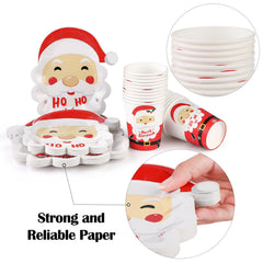 Durony Santa 7-inch dessert plates invite sweet treats with festive charm.
