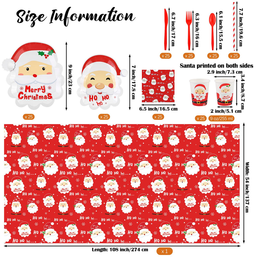Durony Santa 9-inch plates bring cheerful dining for holiday meals.