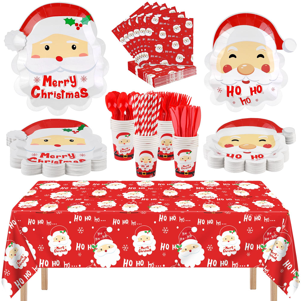 Durony Santa tablecloth protects surfaces and adds festive Christmas ambience.