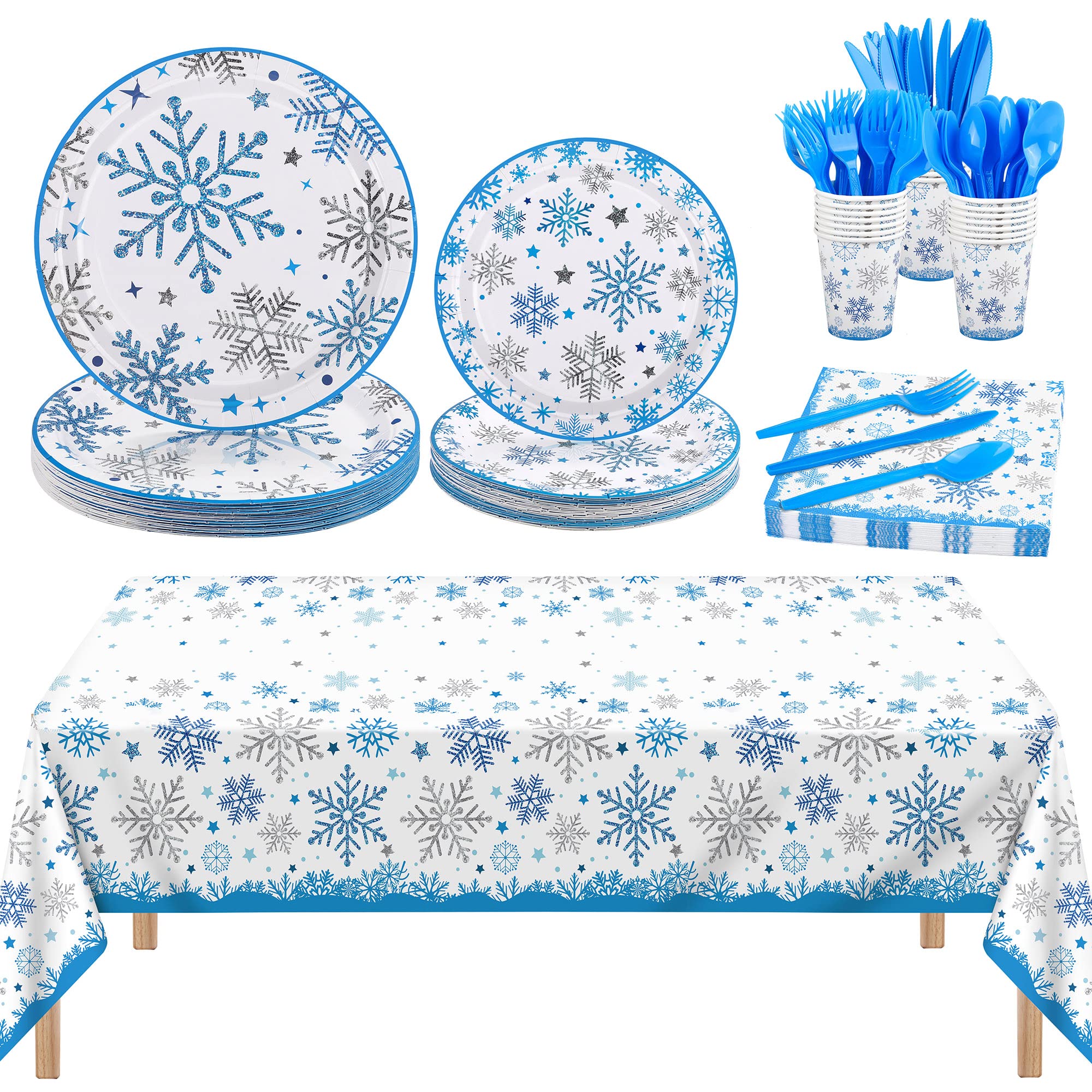 Durony snowflake 7-inch plate for festive dining and easy cleanup.