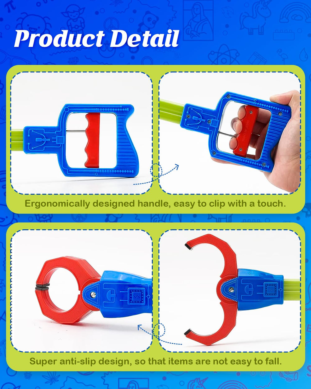 Duseu claw grabbing toy with clicking sound for interactive play