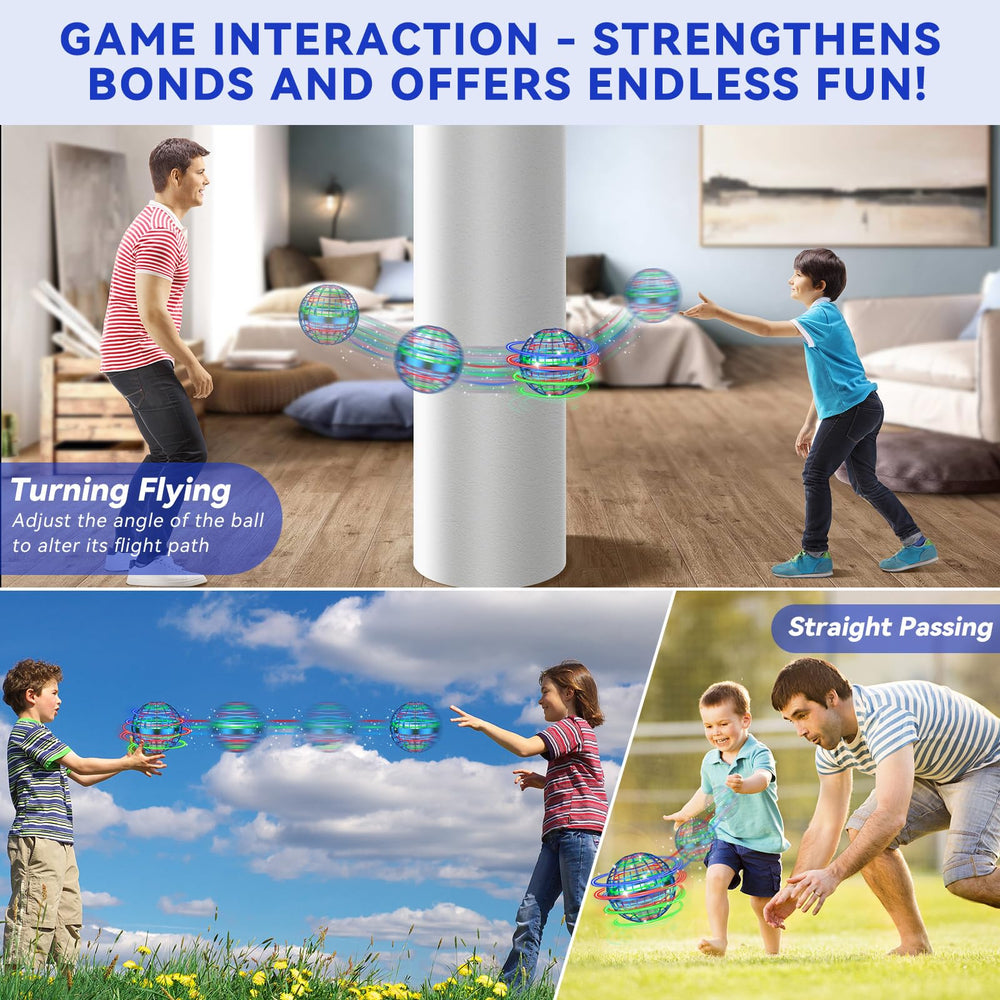 DUSFAN Flying Orb Ball safety shell protects little fingers during bumps.