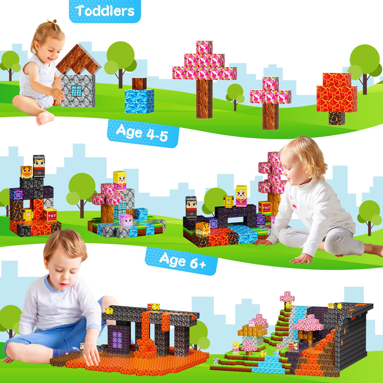 DUSFAN knights and princesses pieces encourage cooperative play and storytelling