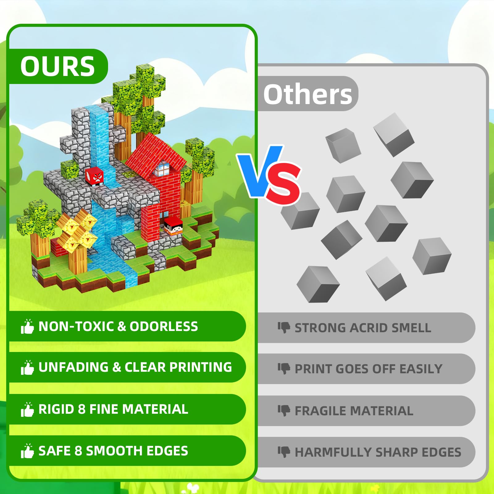 DUSH PACE magnetic blocks suitable for ages 3 to 12 encourage creativity