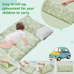 DuShow nap mat includes a warm blanket for cozy downtime.