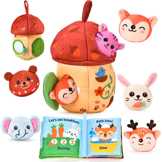 Duwagtry 8-in-1 sensory playset with acorn house ready for exploration