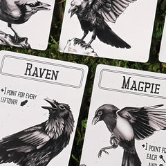 DVC Games Corvids cloth mat providing smooth flipping surface