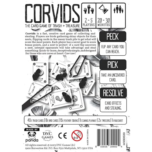 DVC Games Corvids trash card set capturing shifting piles
